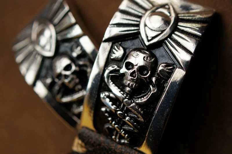 Skull Eyes Sterlingsilber 925 Anhänger Uhrenarmband ( 2-teilig) für Panerai oder Apple Watch 1 2 3 – Bild 7